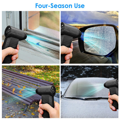1Pc Compressed Air Duster with LED Light up to 150000RPM Speed for PC Keyboard Cleaning High Speed Rechargeable Cordless Air Blower with 4 Speeds for Home Car Outdoor
